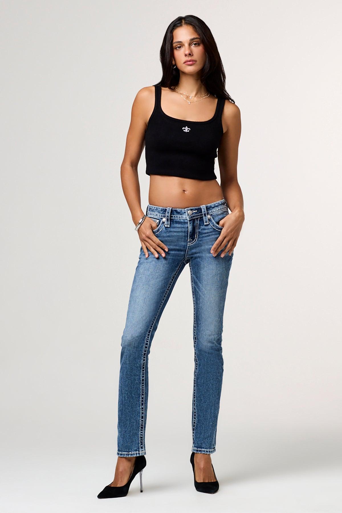 Fleur De Silver Straight Jeans Product Image