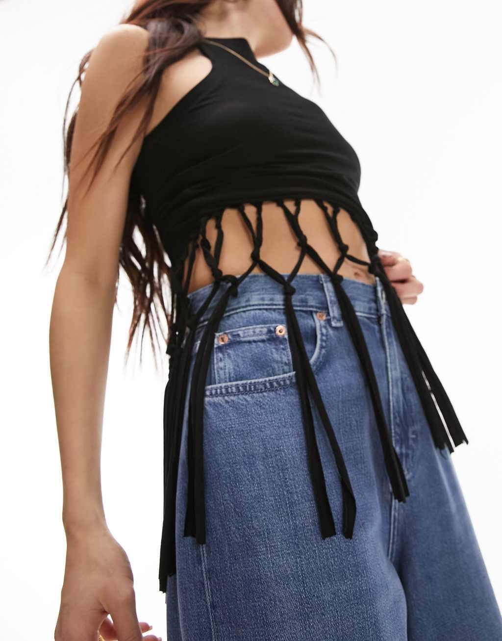 Topshop loose wide leg jeans Product Image