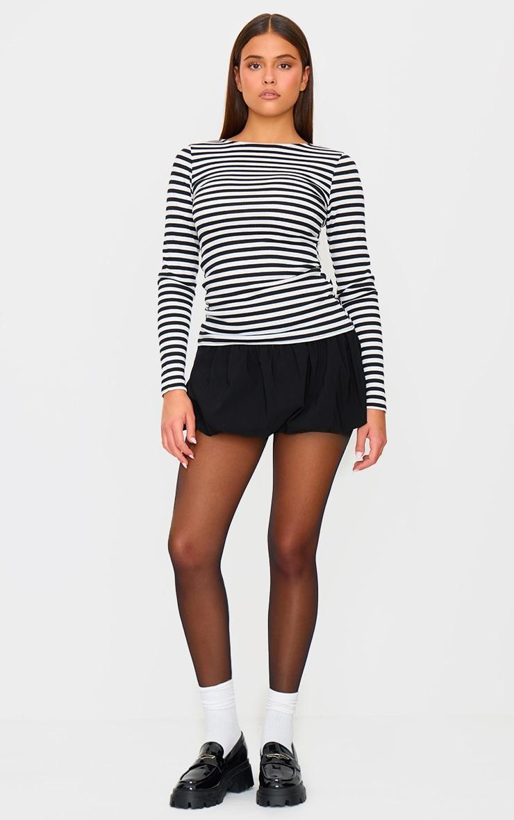 Monochrome Striped Long Top Product Image