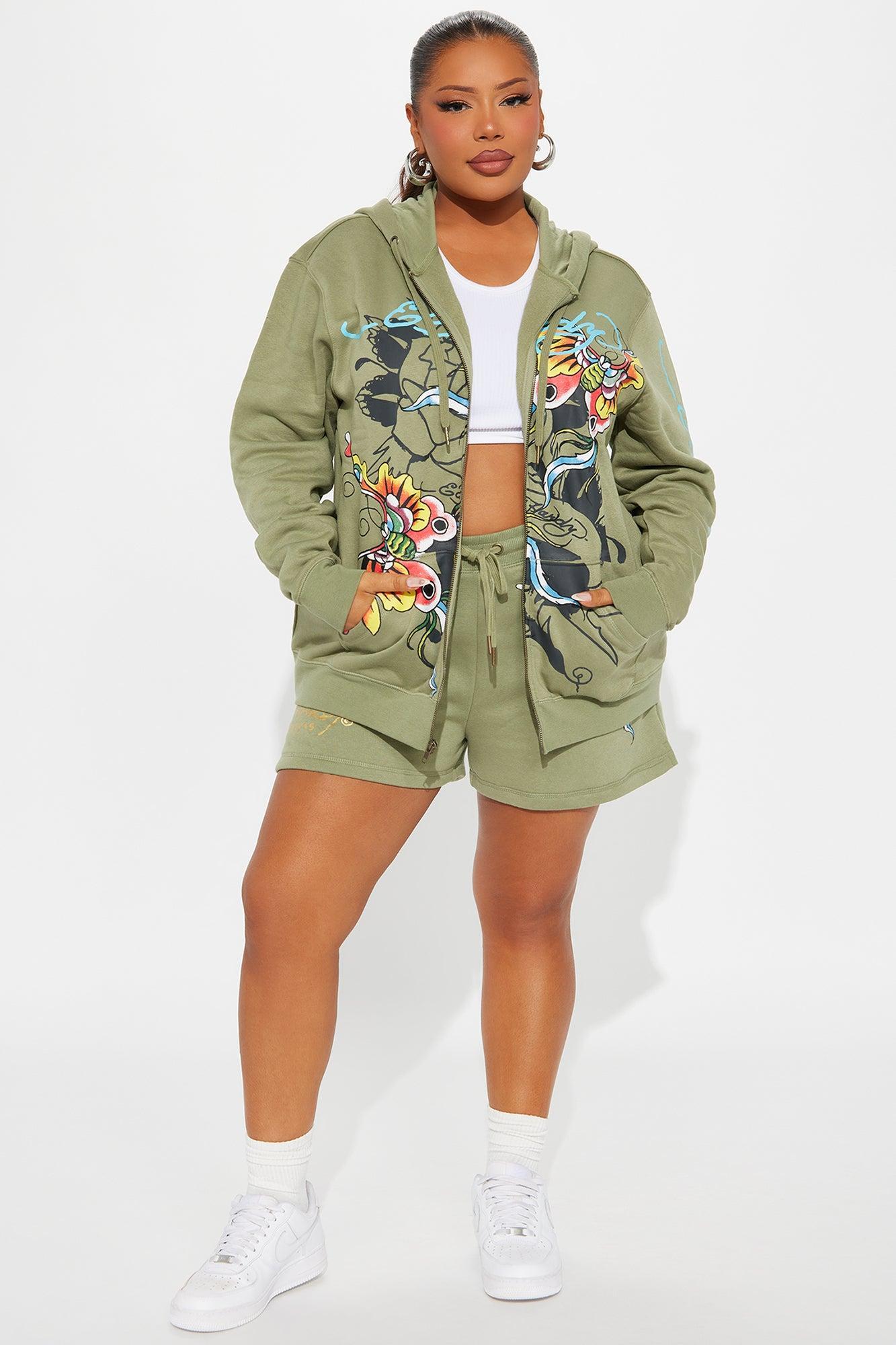 Ed Hardy Butterfly Short - Sage Product Image