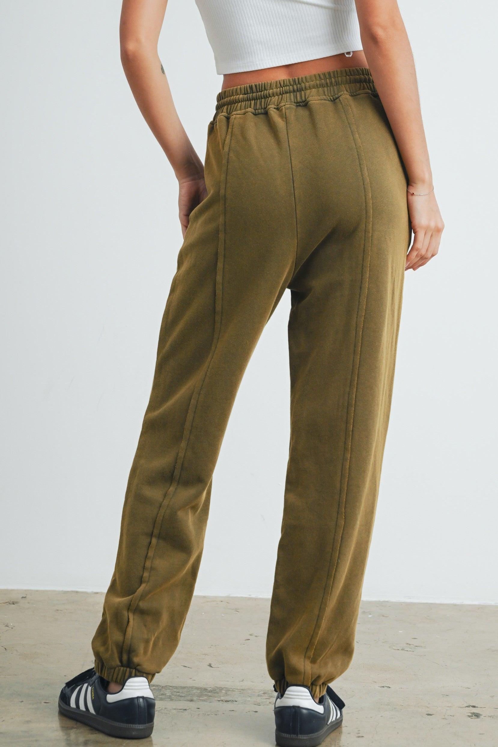 Washed Drawstring Jogger Pants Product Image