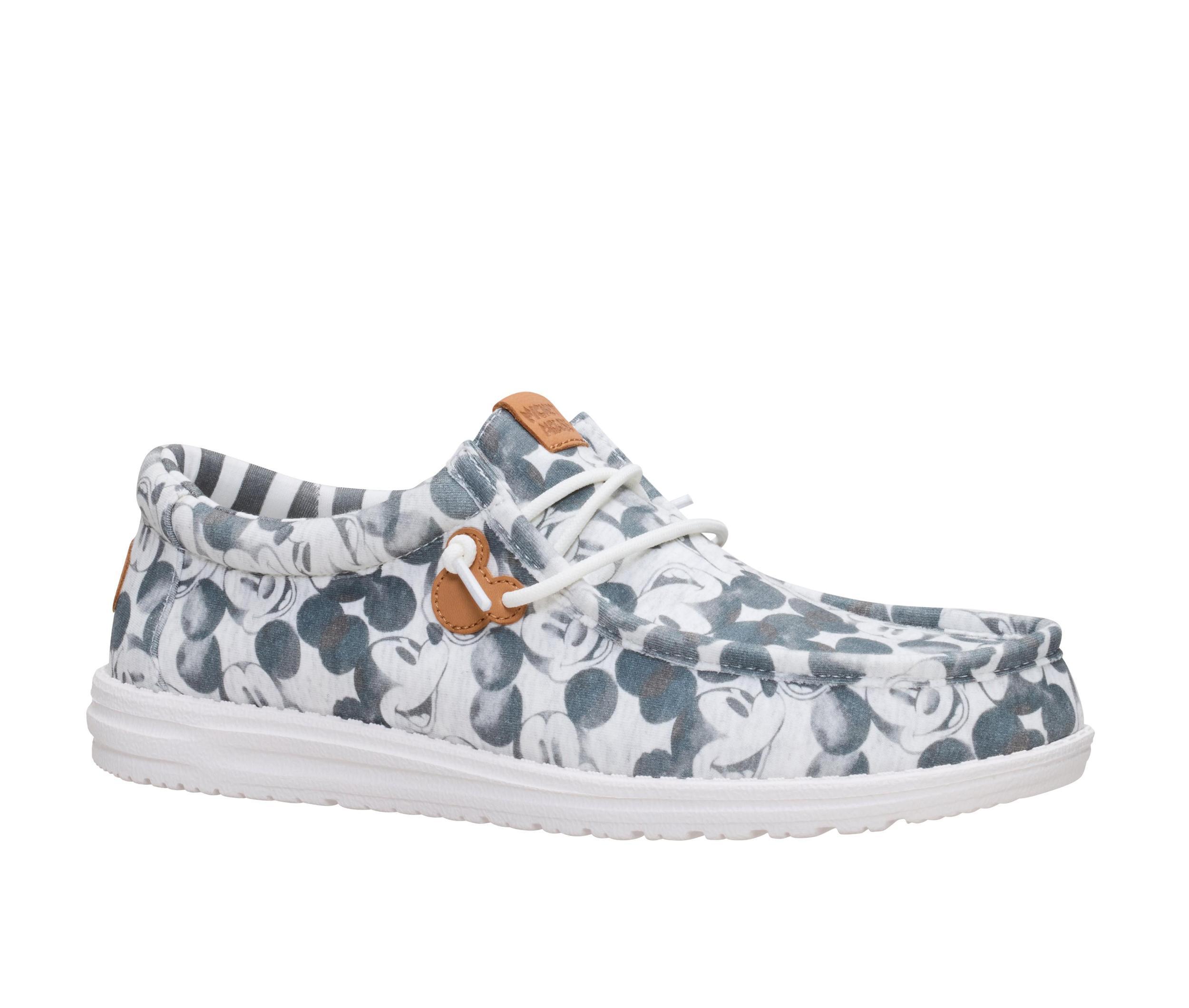 Men's HEYDUDE Wally Mickey Mouse Print Casual Shoes Product Image