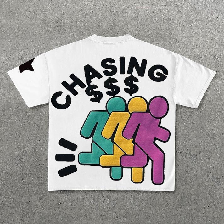 Chasing Money Graphic Print Cotton T-Shirt Product Image