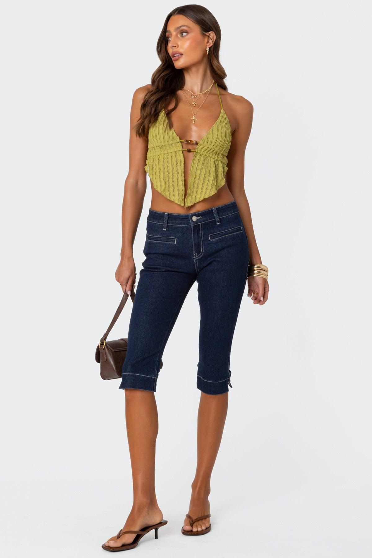 Anaya Textured Open Back Top Product Image