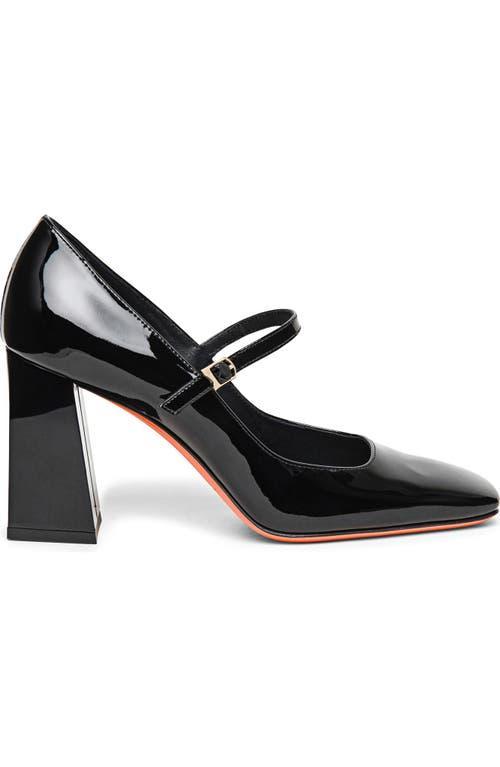 SANTONI Women's 50mm Patent Leather Mary Jane Pumps In Black Product Image