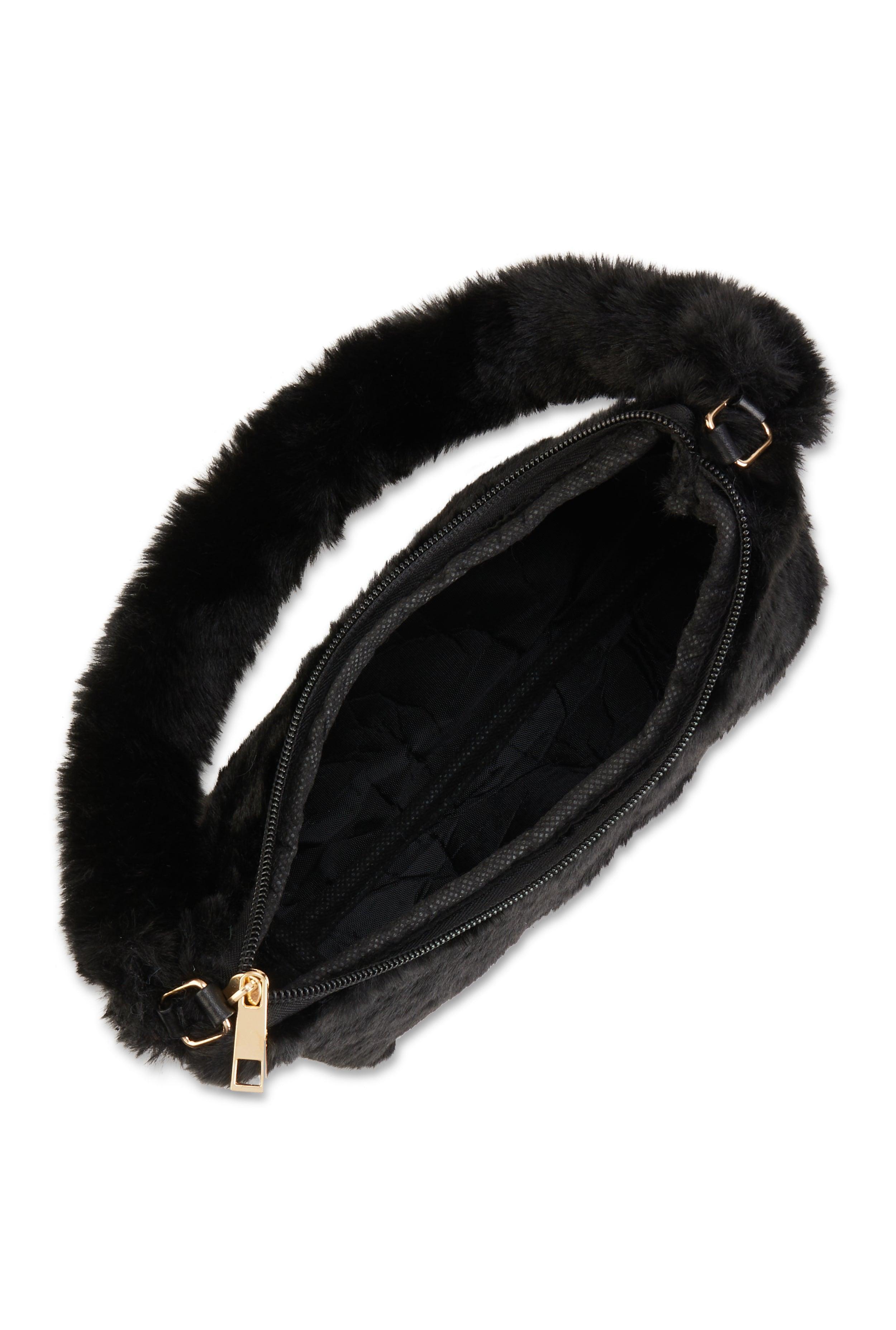 Womens Faux Fur Shoulder Bag Product Image