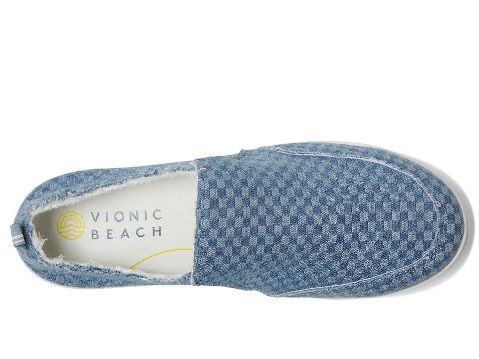 VIONIC Malibu Slip-On (Checkered Denim) Women's Flat Shoes Product Image