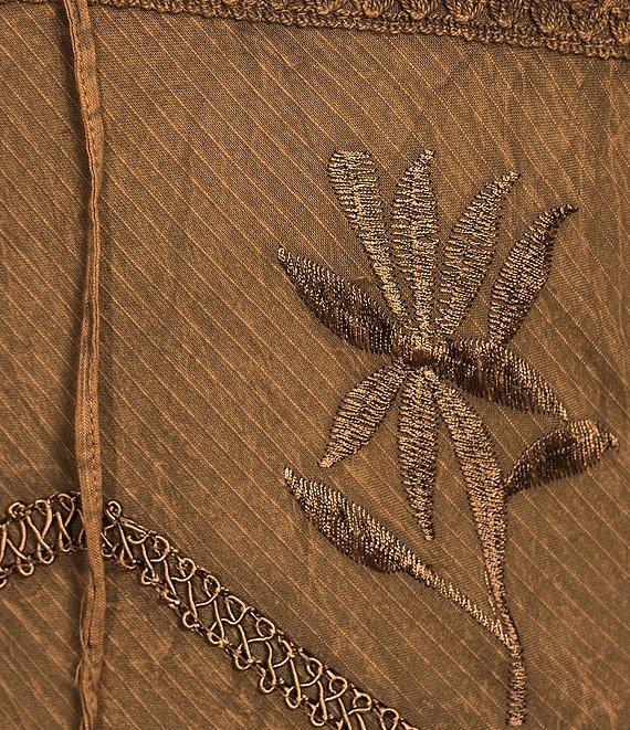 Scully Spaghetti Strap Front Tie Embroidered Midi Dress Product Image