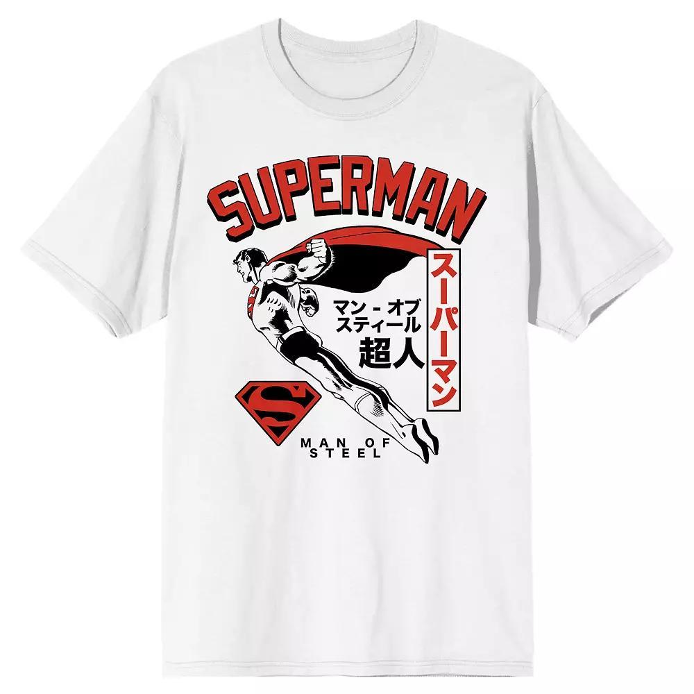 Men's Superman Kanji Logo Tee, Size: Medium, White Product Image