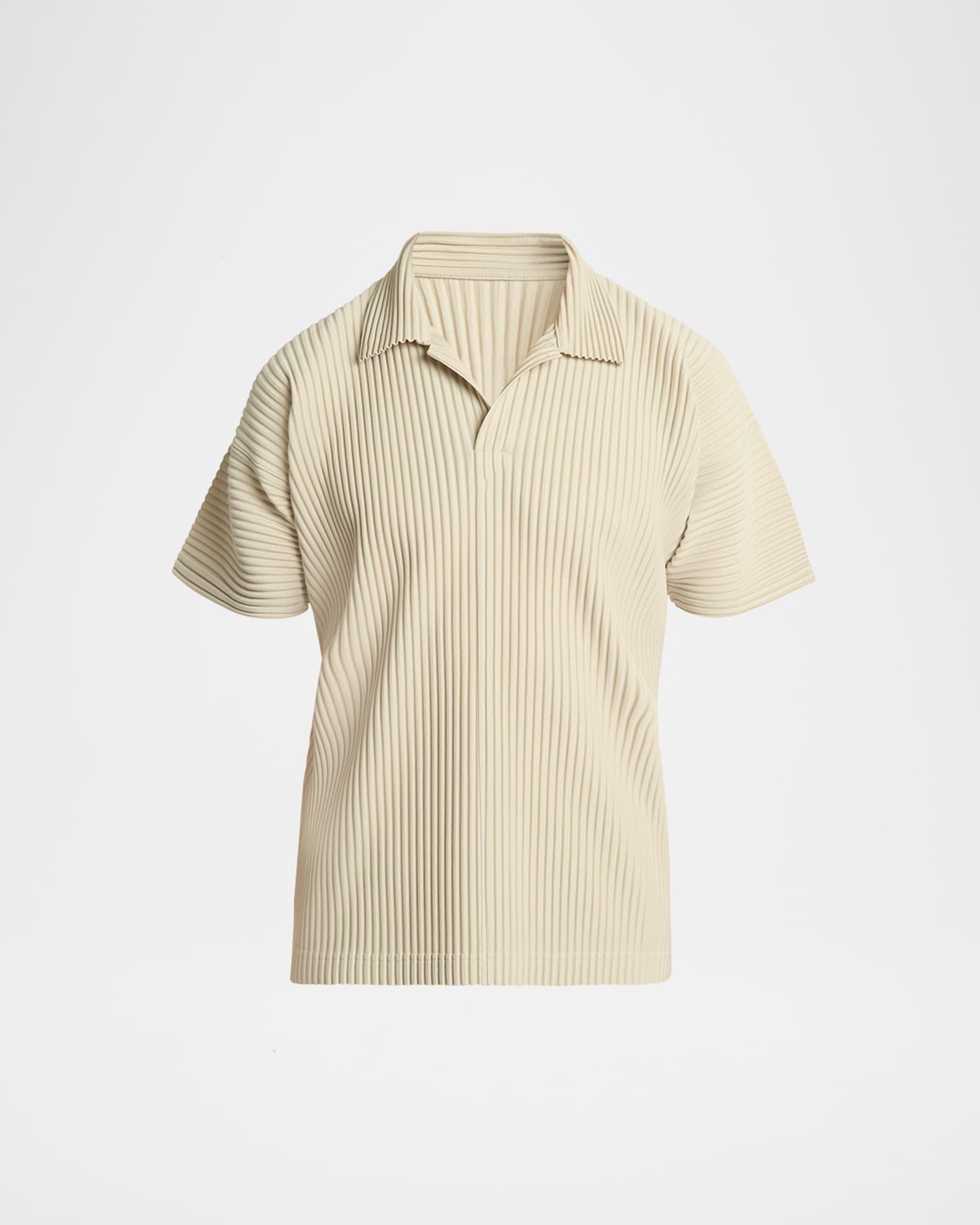 Men's Pleated Polo Shirt Product Image