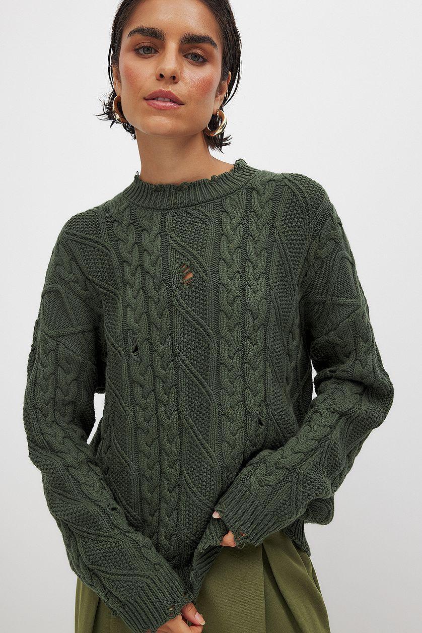 Cable Knitted Oversized Sweater Product Image