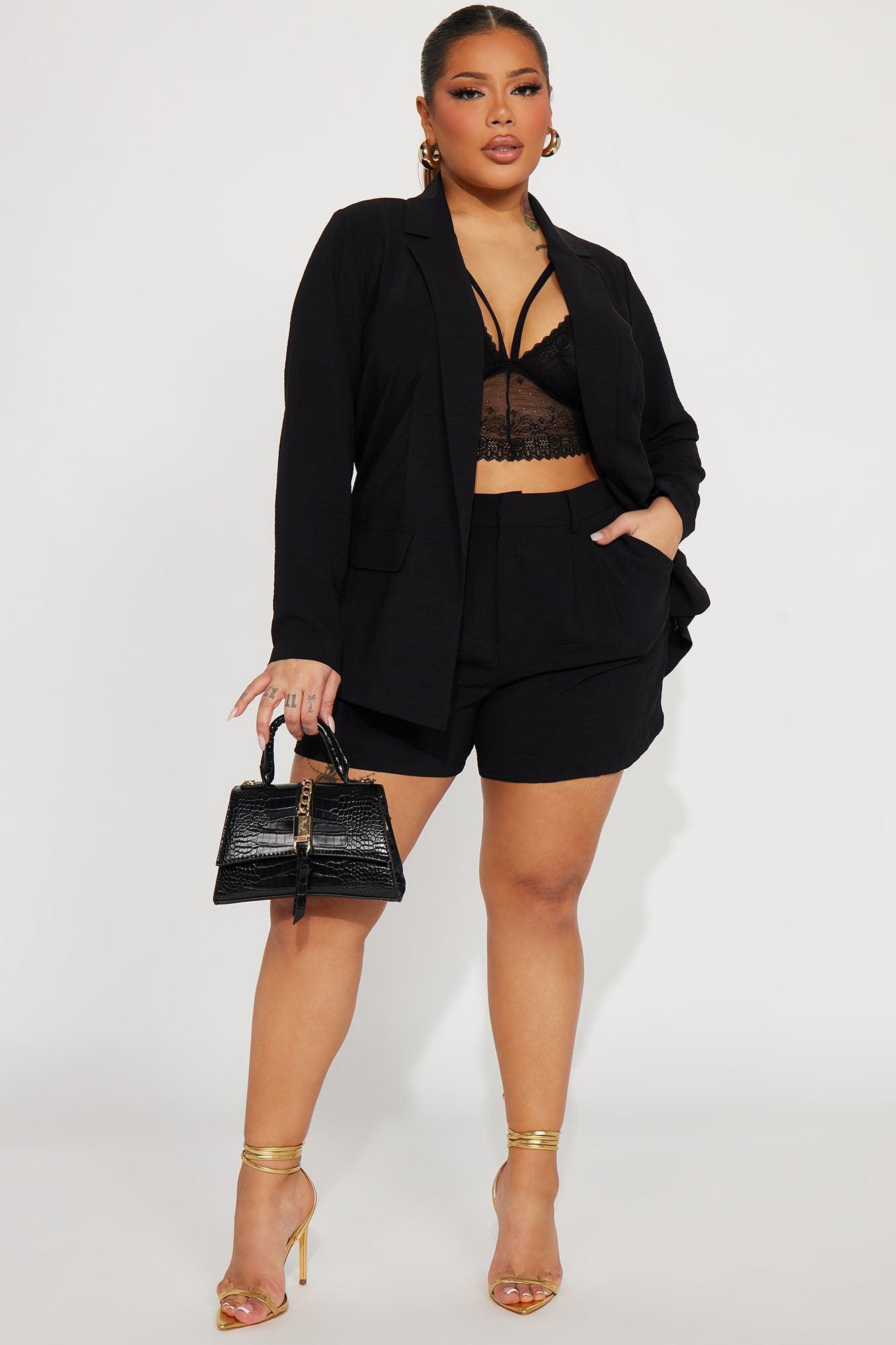 Kenna Blazer Short Set - Black Product Image
