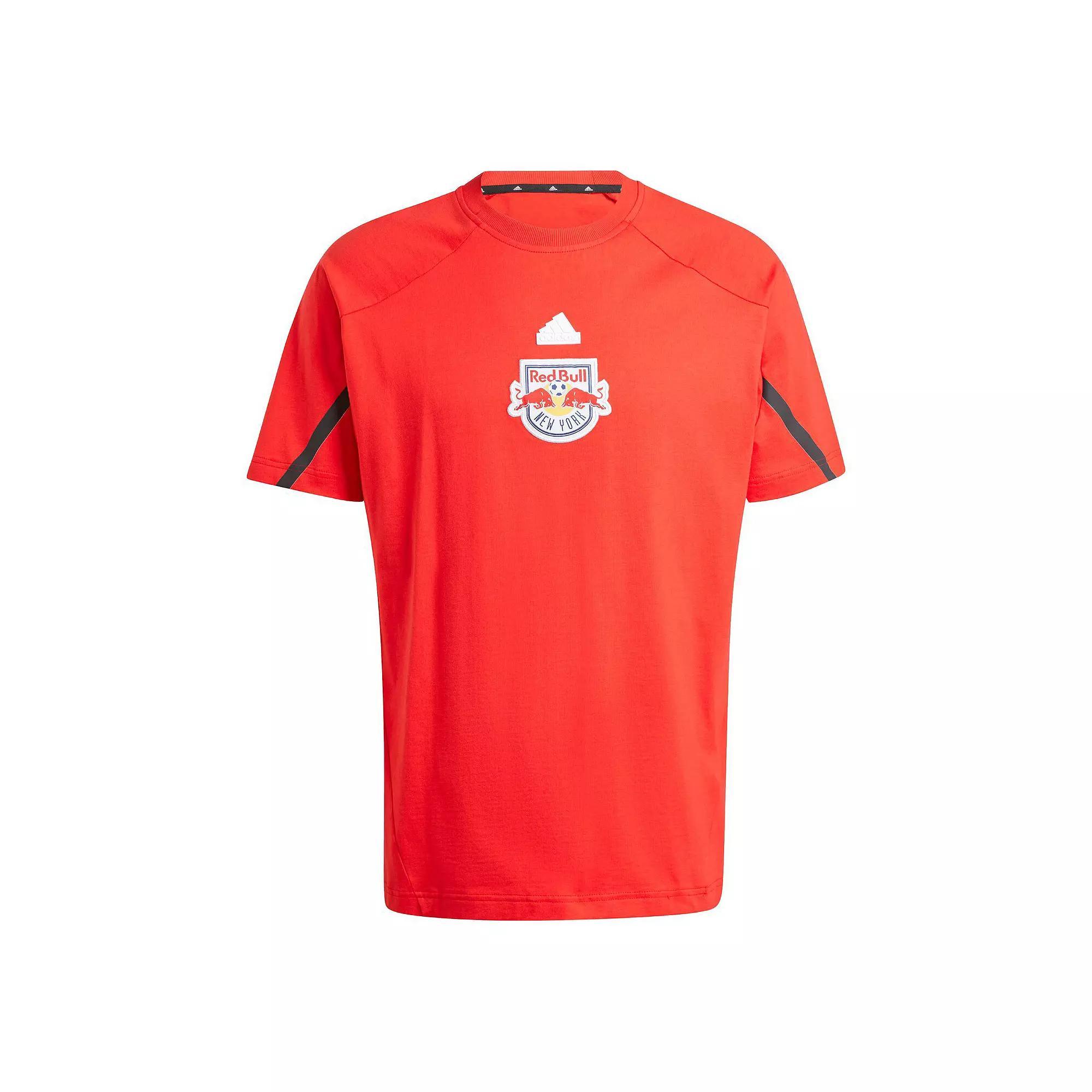 Men's adidas Red New York Red Bulls 2024 Travel Raglan T-Shirt, Size: Medium Product Image