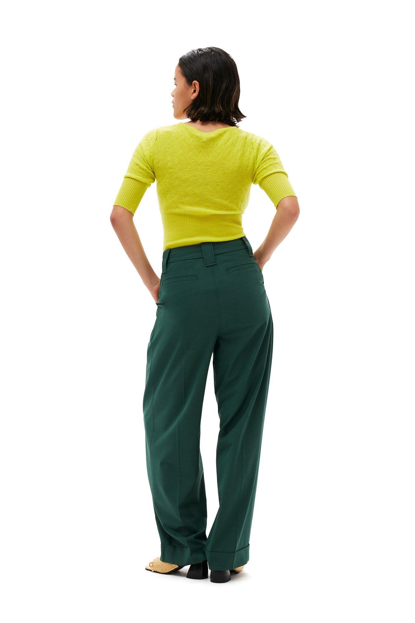 Drapey Melange Pleat Pants Product Image