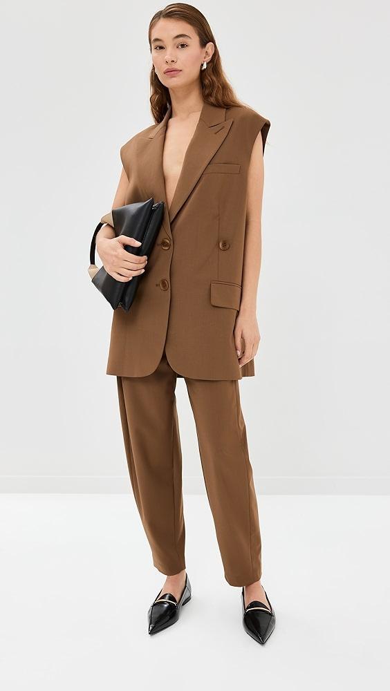 Tibi Tropical Wool Reese Sculpted Trousers | Shopbop Product Image