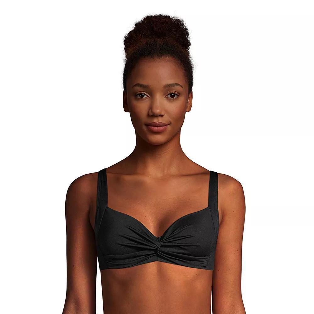 Women's Lands' End Sweetheart Twist-Front Underwire Bikini Top,  Product Image