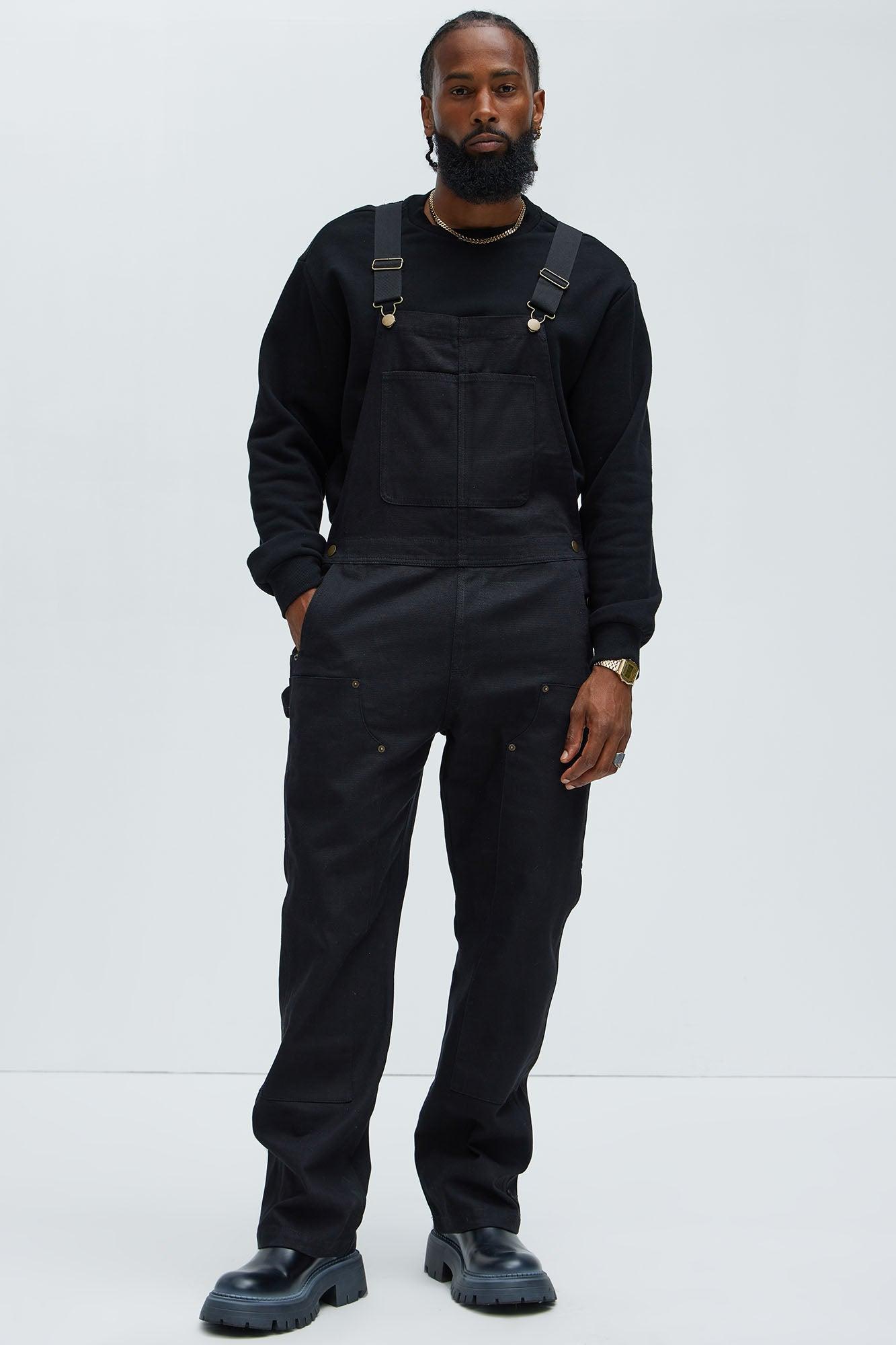 Alexander Utility Canvas Overalls - Black Product Image