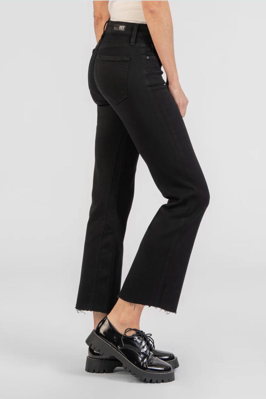 Kelsey Mid Rise Ankle Flare - Black Product Image