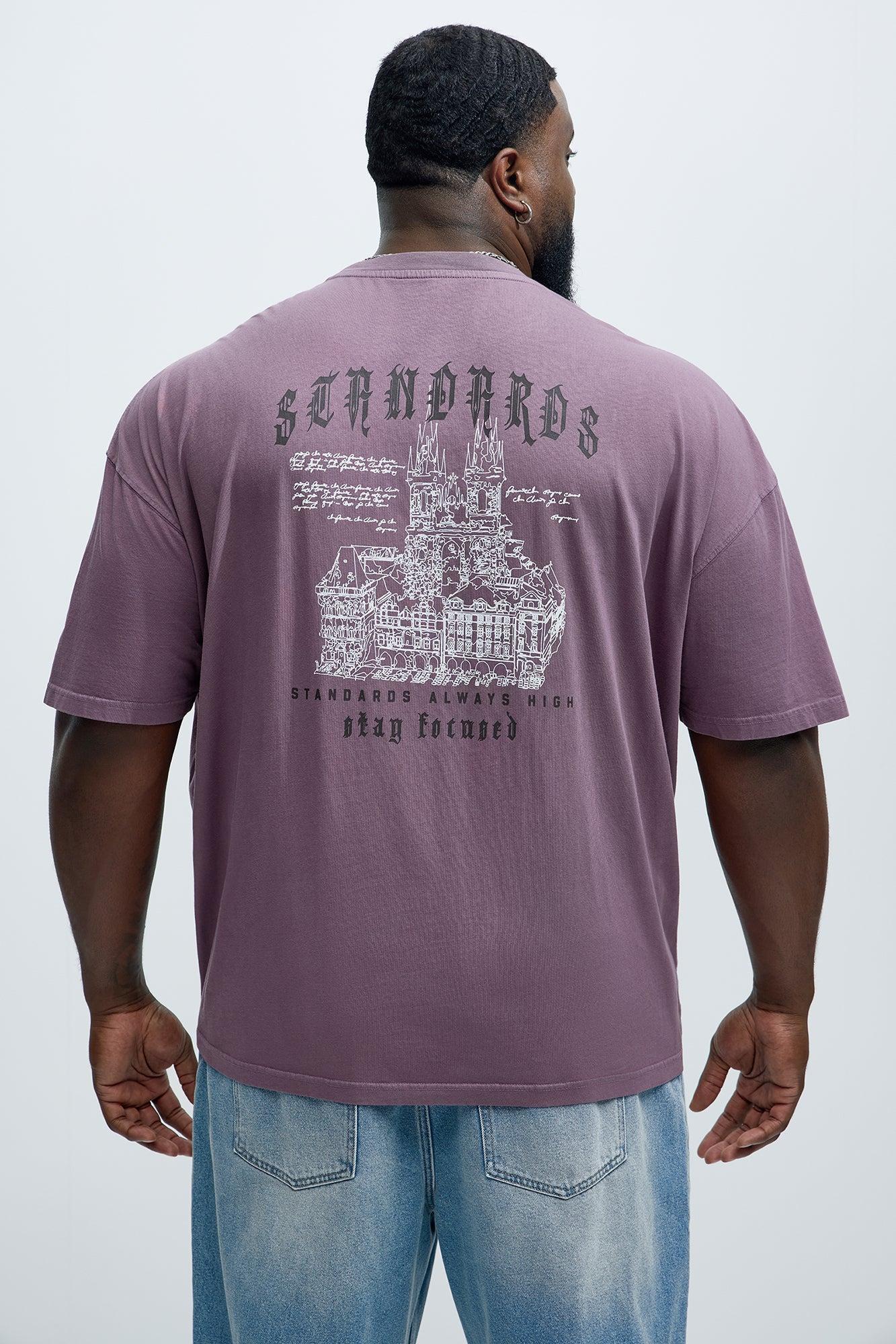 High Standards Oversized Short Sleeve Tee - Purple Product Image