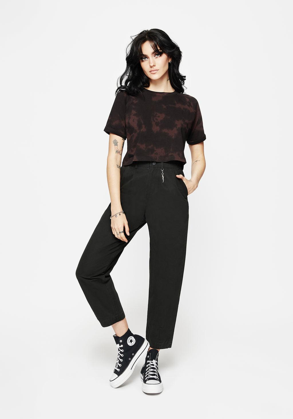 Mercury Tie Dye Boxy Crop Cotton Tee Product Image