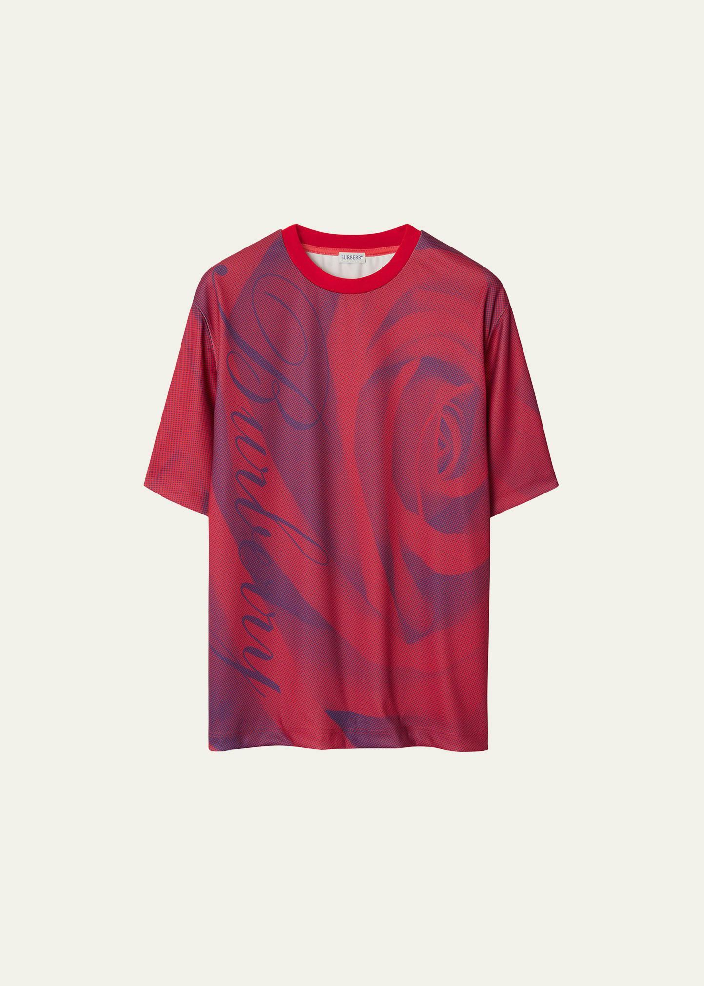 Burberry Football T-shirt in Red Product Image