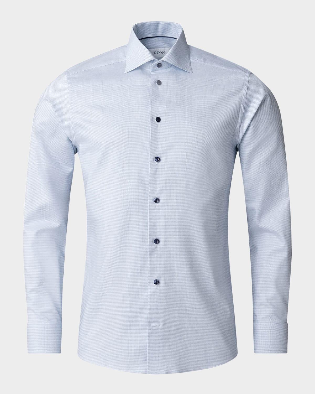 Mens Contemporary Fit Cotton-Lyocell Sport Shirt Product Image