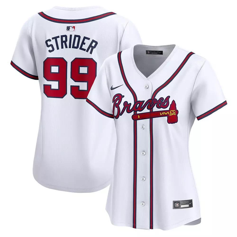 Women's Nike Spencer Strider White Atlanta Braves Home Limited Player Jersey,  Product Image