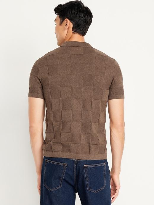 Button-Down Cable-Knit Sweater Product Image