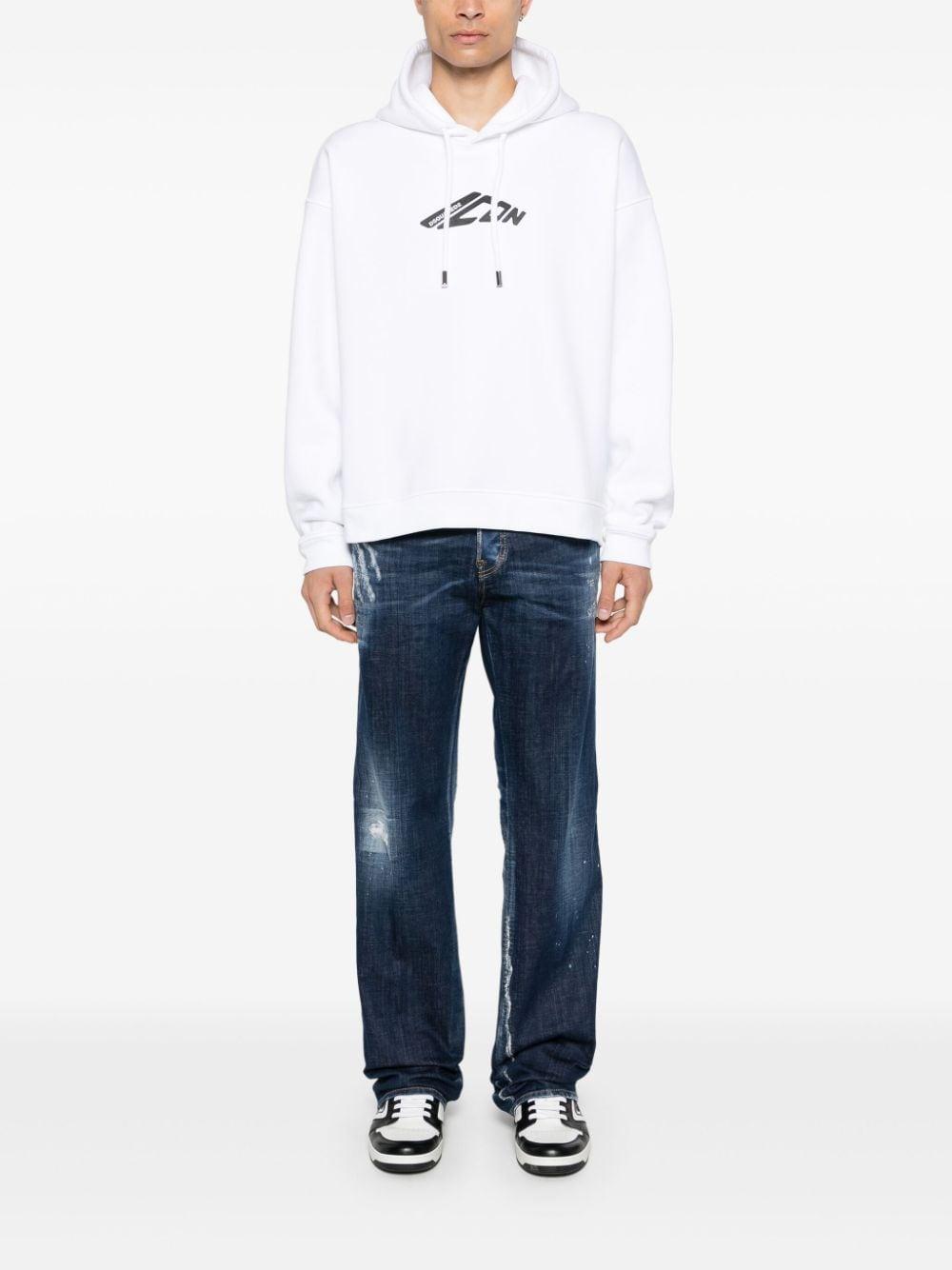 DSQUARED2 Logo-print Hoodie In Icon Logo On The Front Product Image