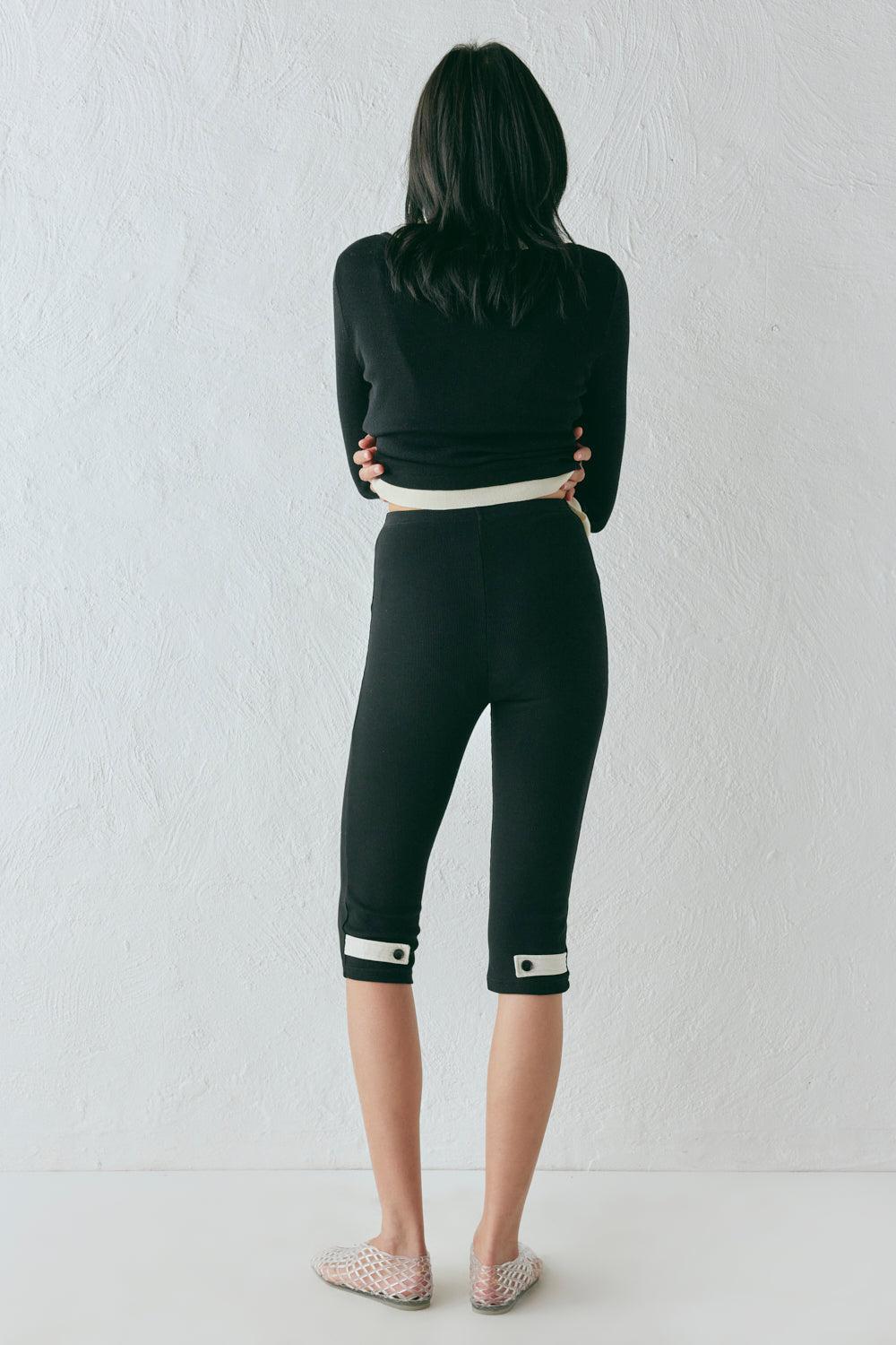 Harper Ribbed Bralette Black Product Image