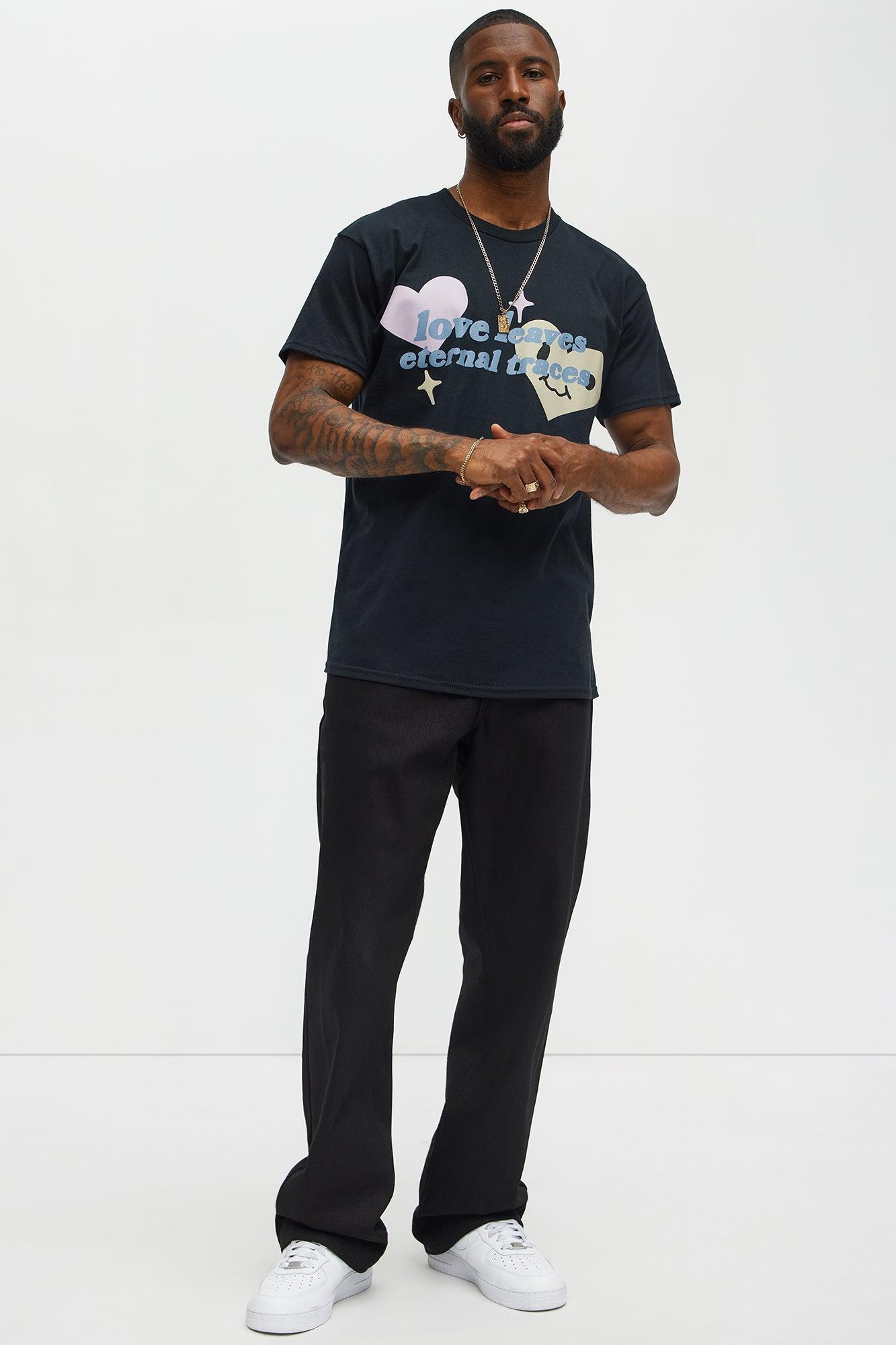 Love Leaves Eternal Traces Short Sleeve Tee - Black Product Image