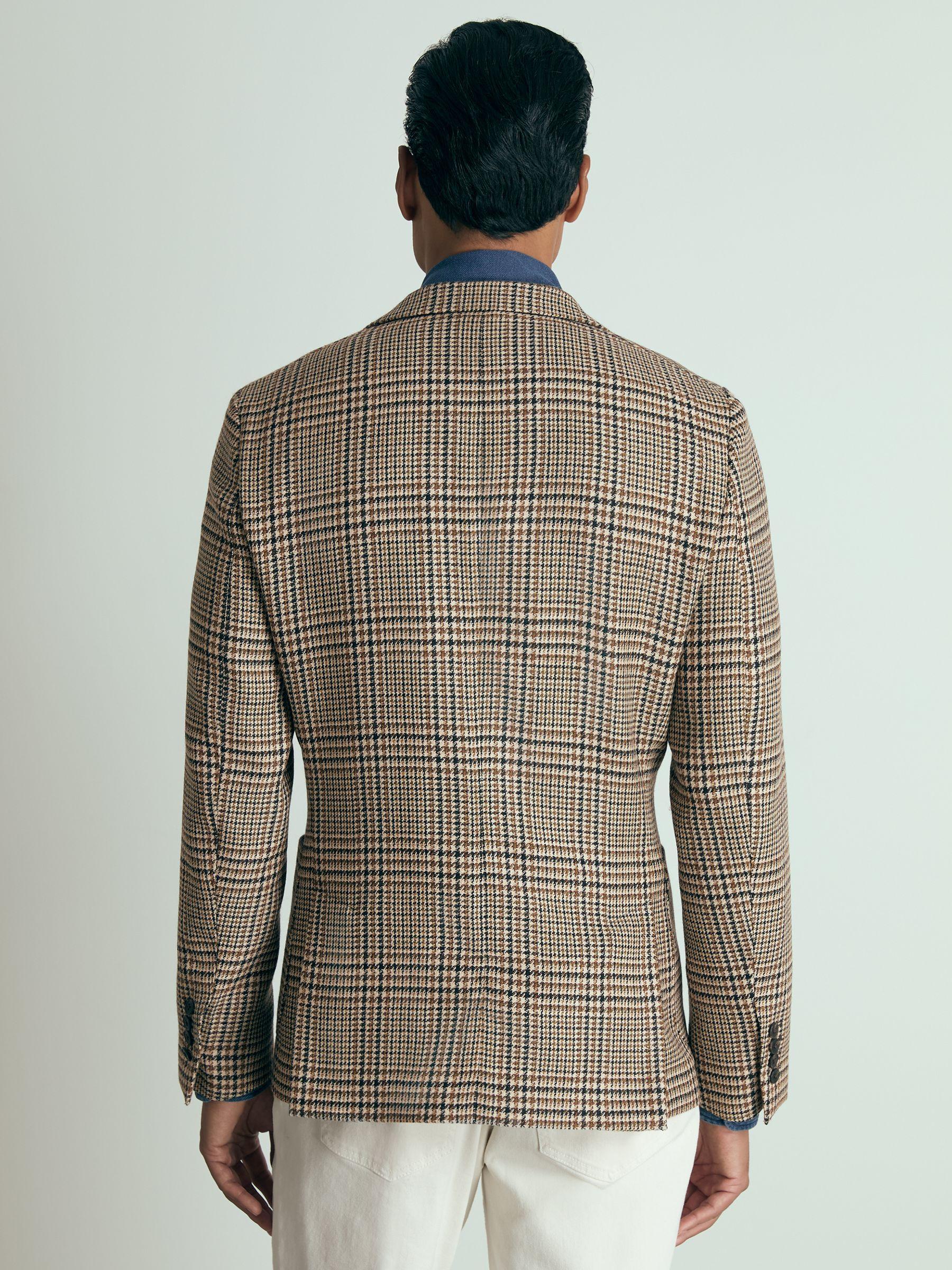 Atelier Single-Breasted Blazer in Wool Prince of Wales-Check in Brown Product Image
