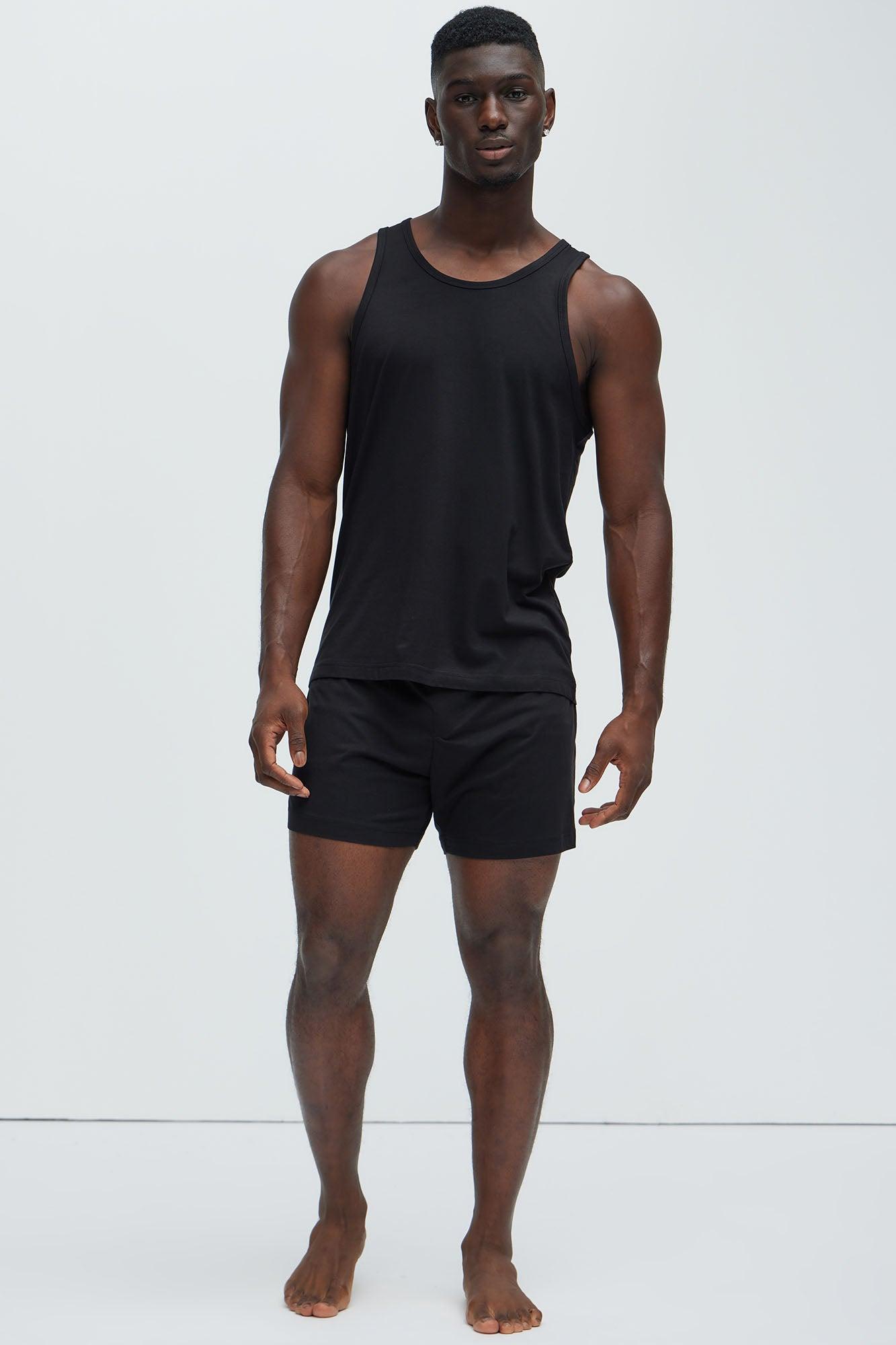 Essential Modal Lounge Tank - Black Product Image