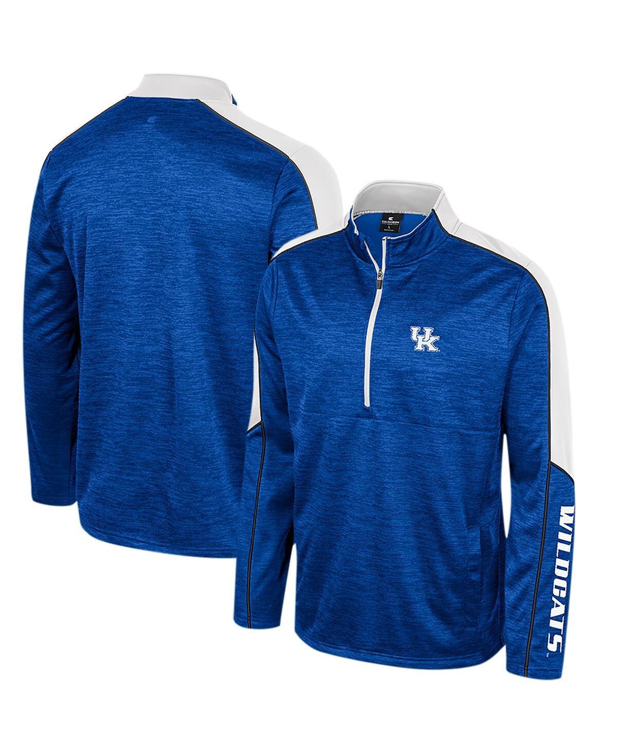 Mens Colosseum Royal Kentucky Wildcats Marled Half-Zip Jacket Product Image