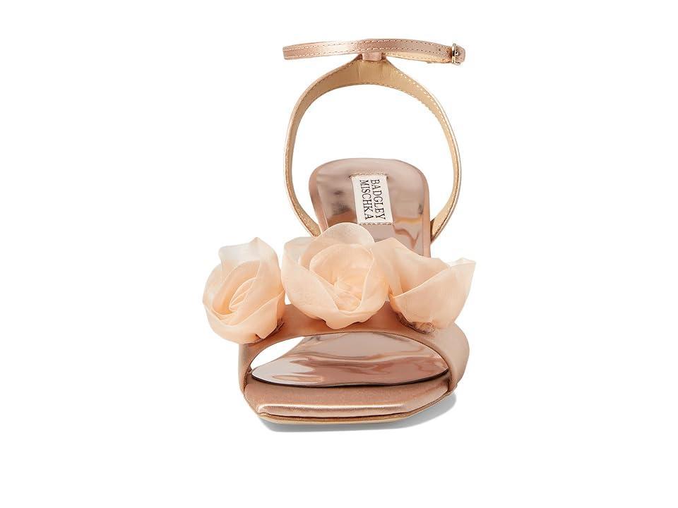 Carli Satin Tulle Rose Ankle-Strap Sandals Product Image