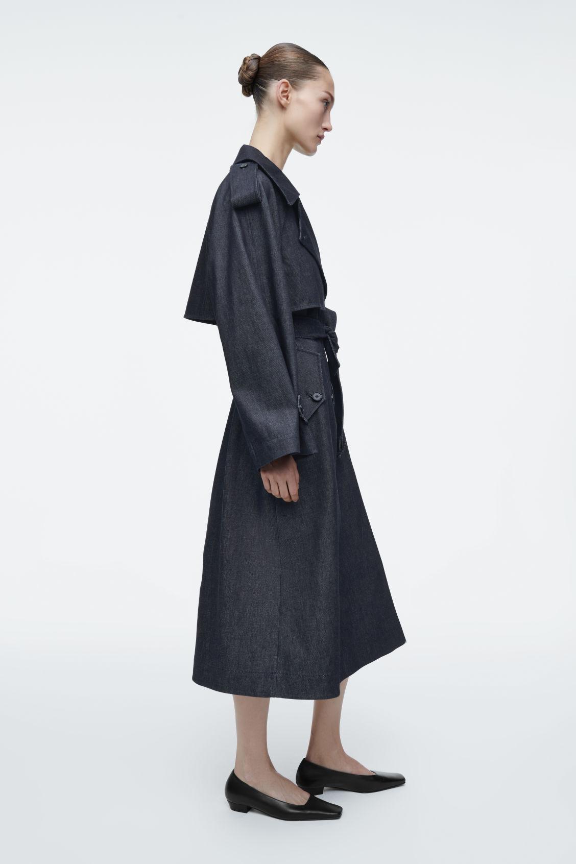 OVERSIZED DENIM TRENCH COAT Product Image