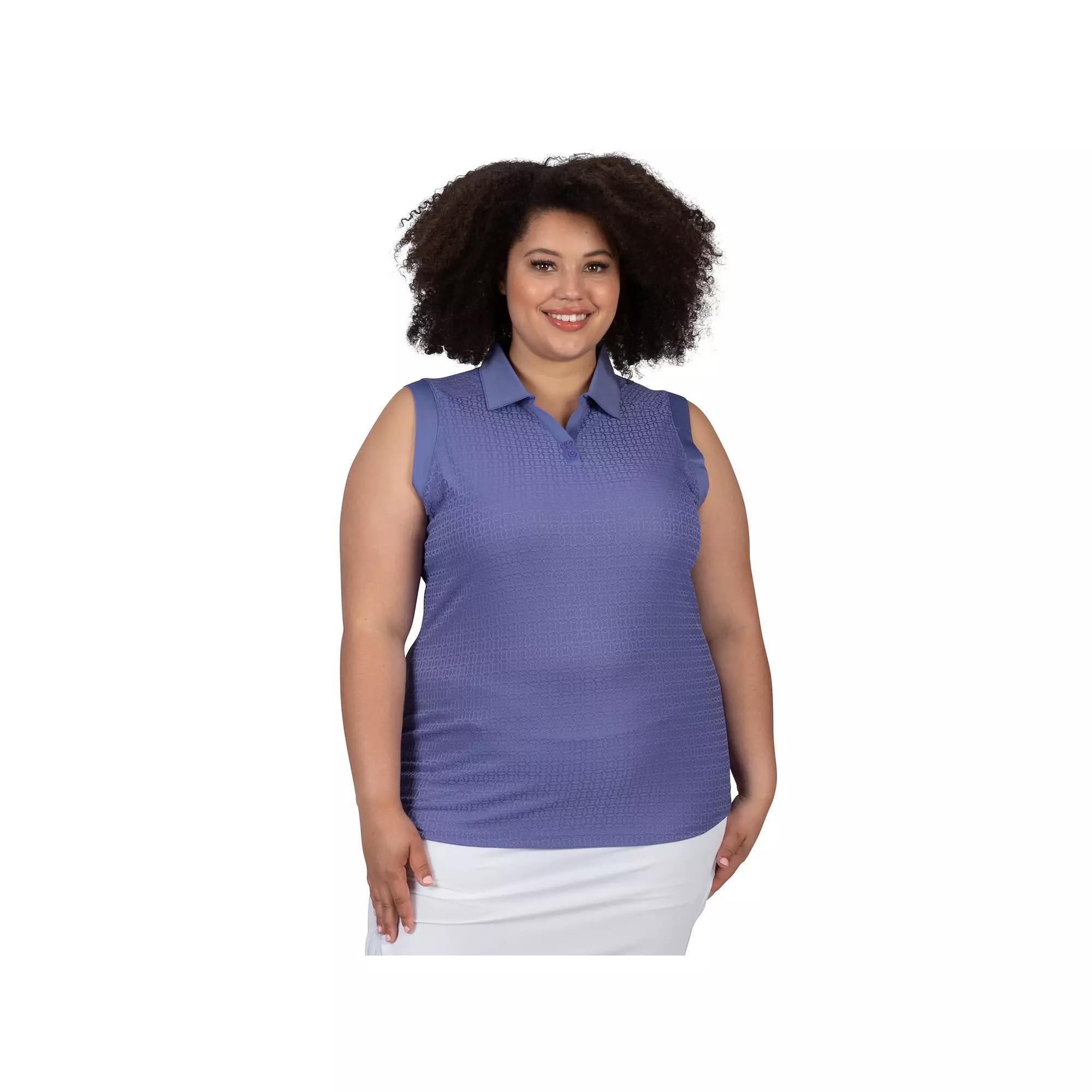 Plus Size Nancy Lopez Journey Sleeveless Polo, Women's, Size: 1XL, Green Product Image