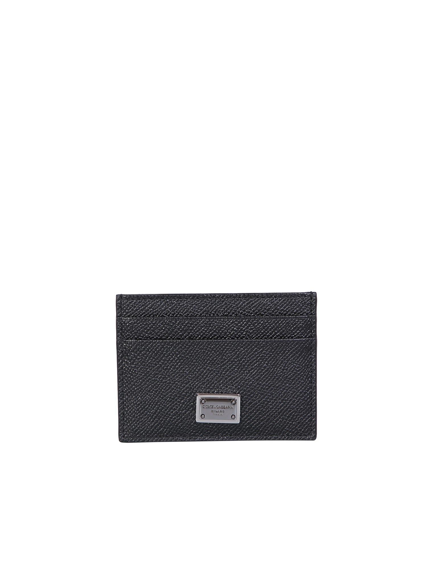 Calfskin Dauphine Credit Card Holder In Black Product Image