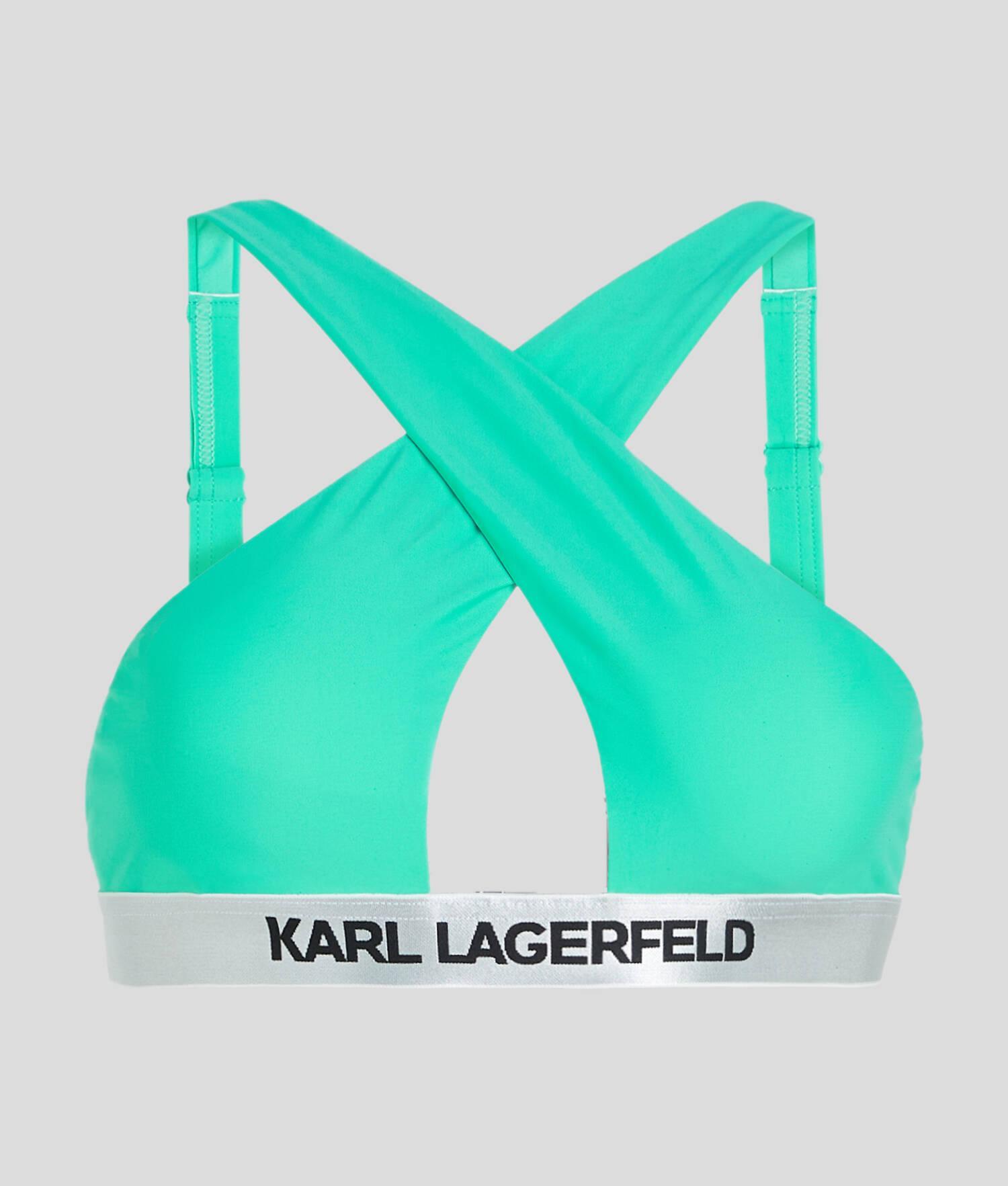 KARL LOGO HALTER BIKINI TOP Product Image