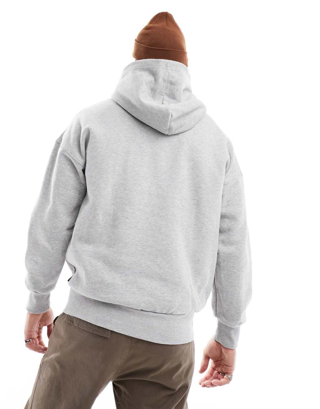 ONLY & SONS oversize heavyweight hoodie in light gray Product Image
