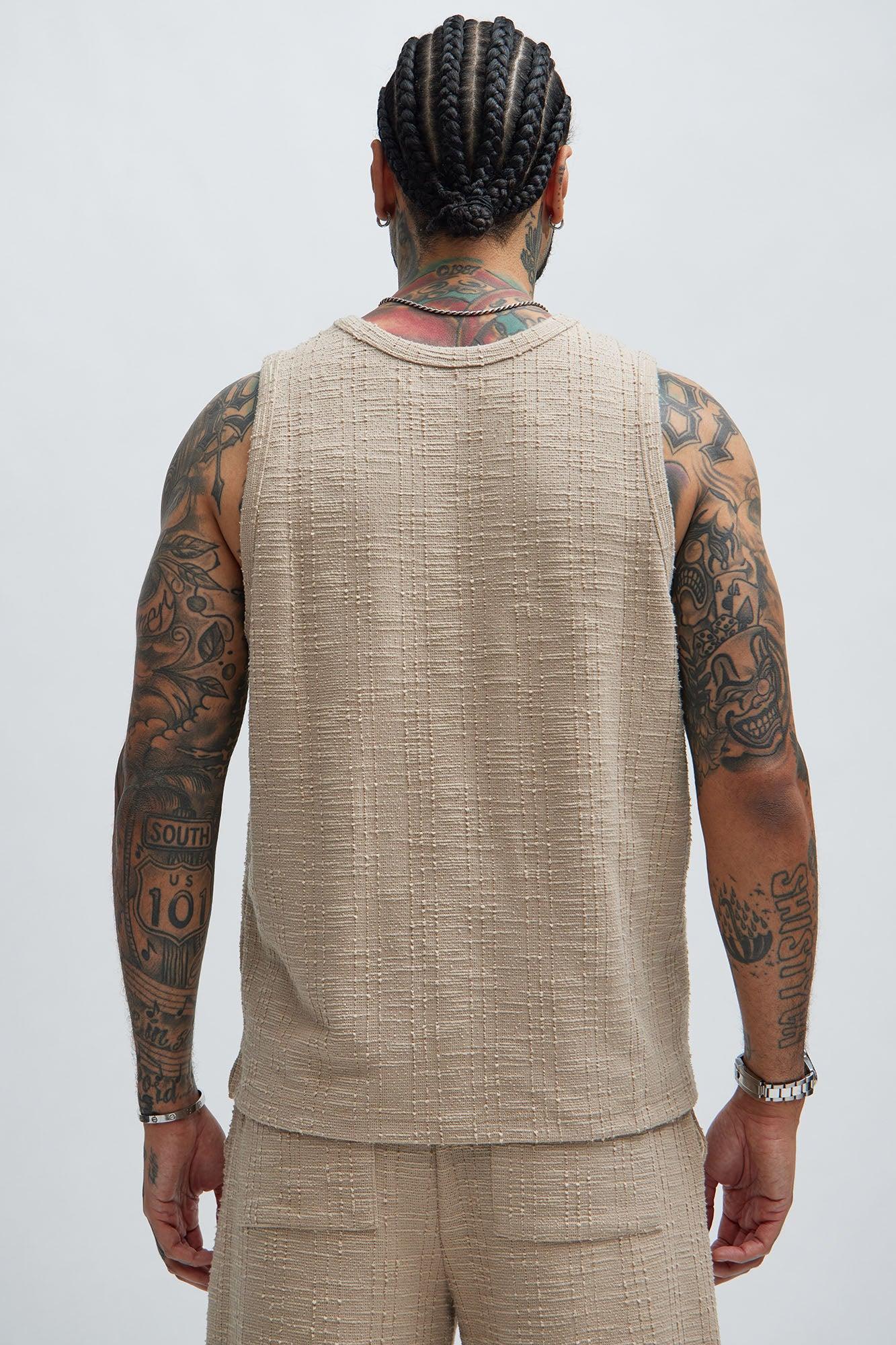 Jordan Textured Tank Top - Tan Product Image