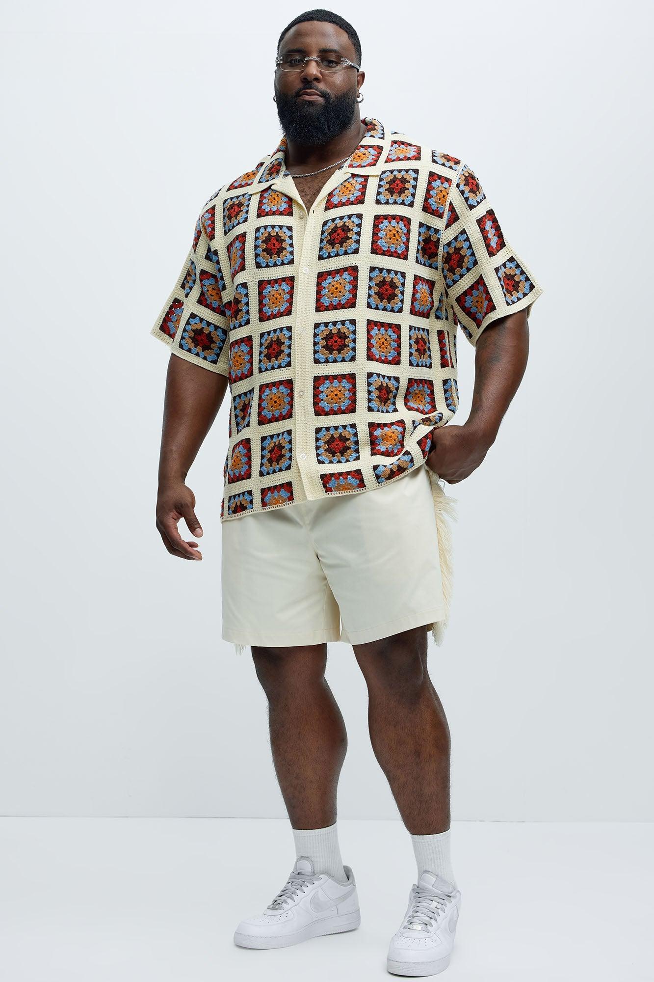 Nowhere Frayed Relaxed Shorts - Off White Product Image