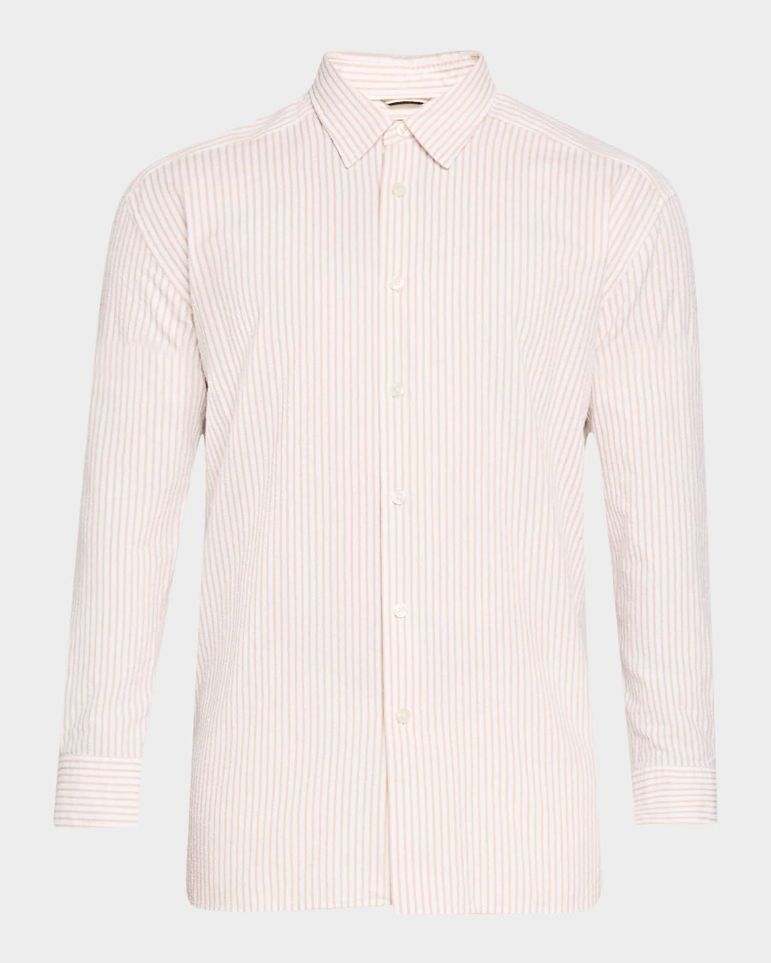 Men's Cole Cotton Stripe Casual Button-Down Shirt Product Image