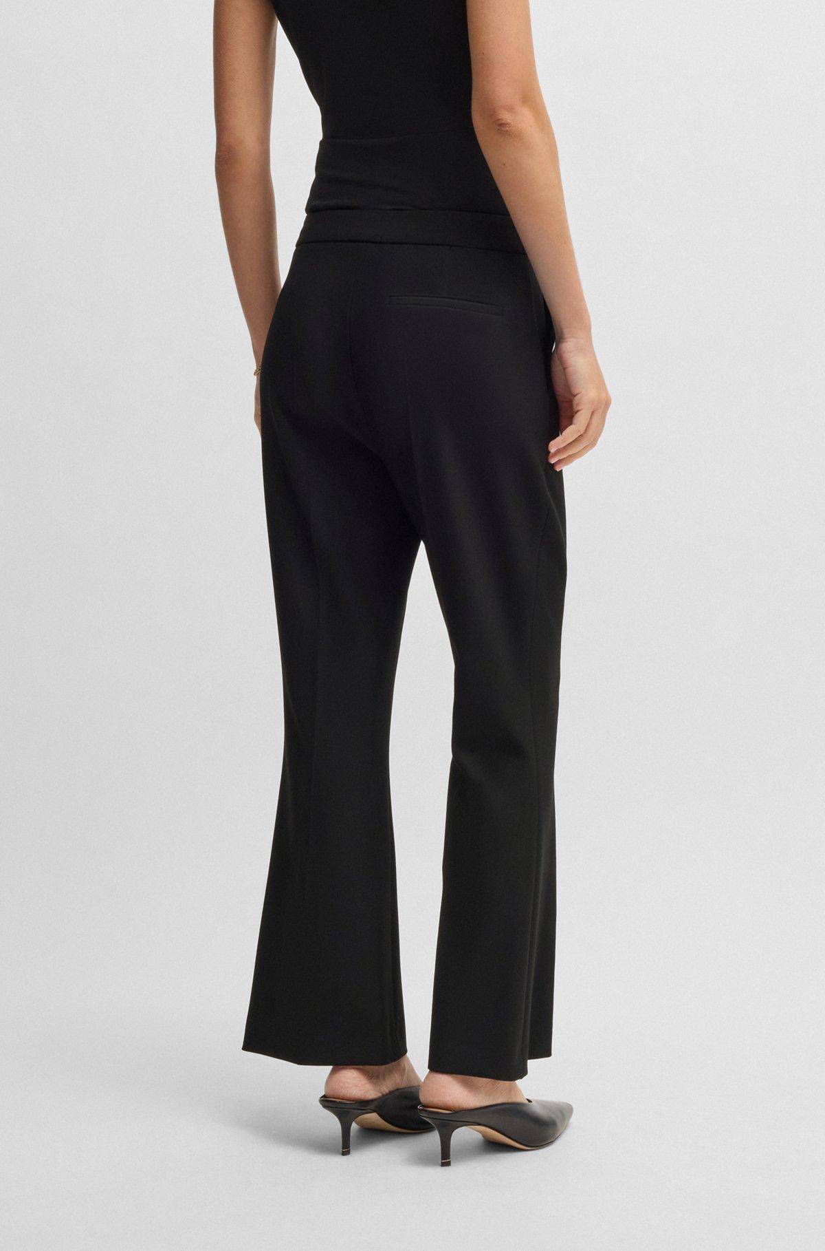 Slim-fit trousers with bootcut leg Product Image