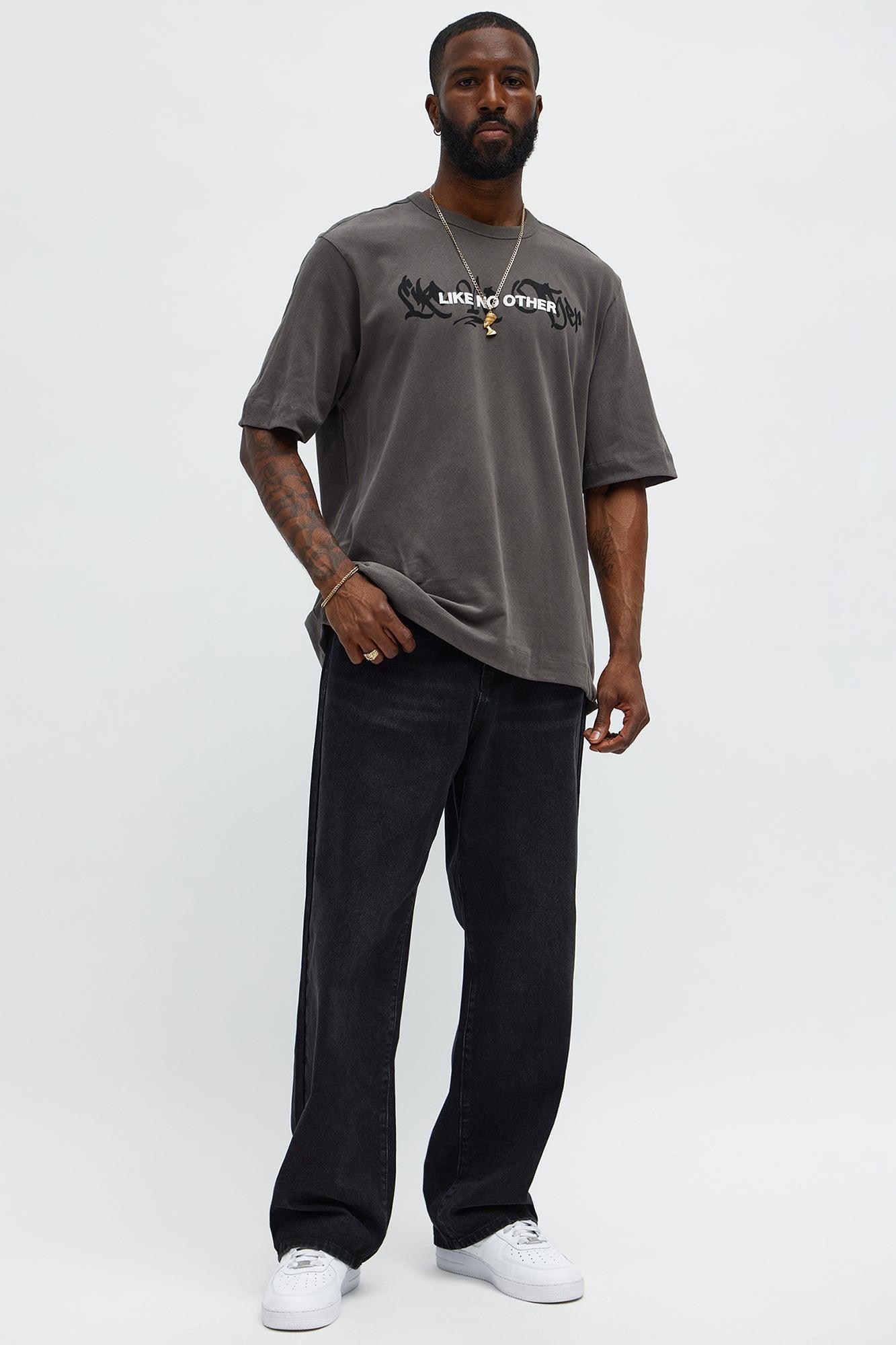 Like No Other Oversized Short Sleeve Tee - Dark Grey Male Product Image