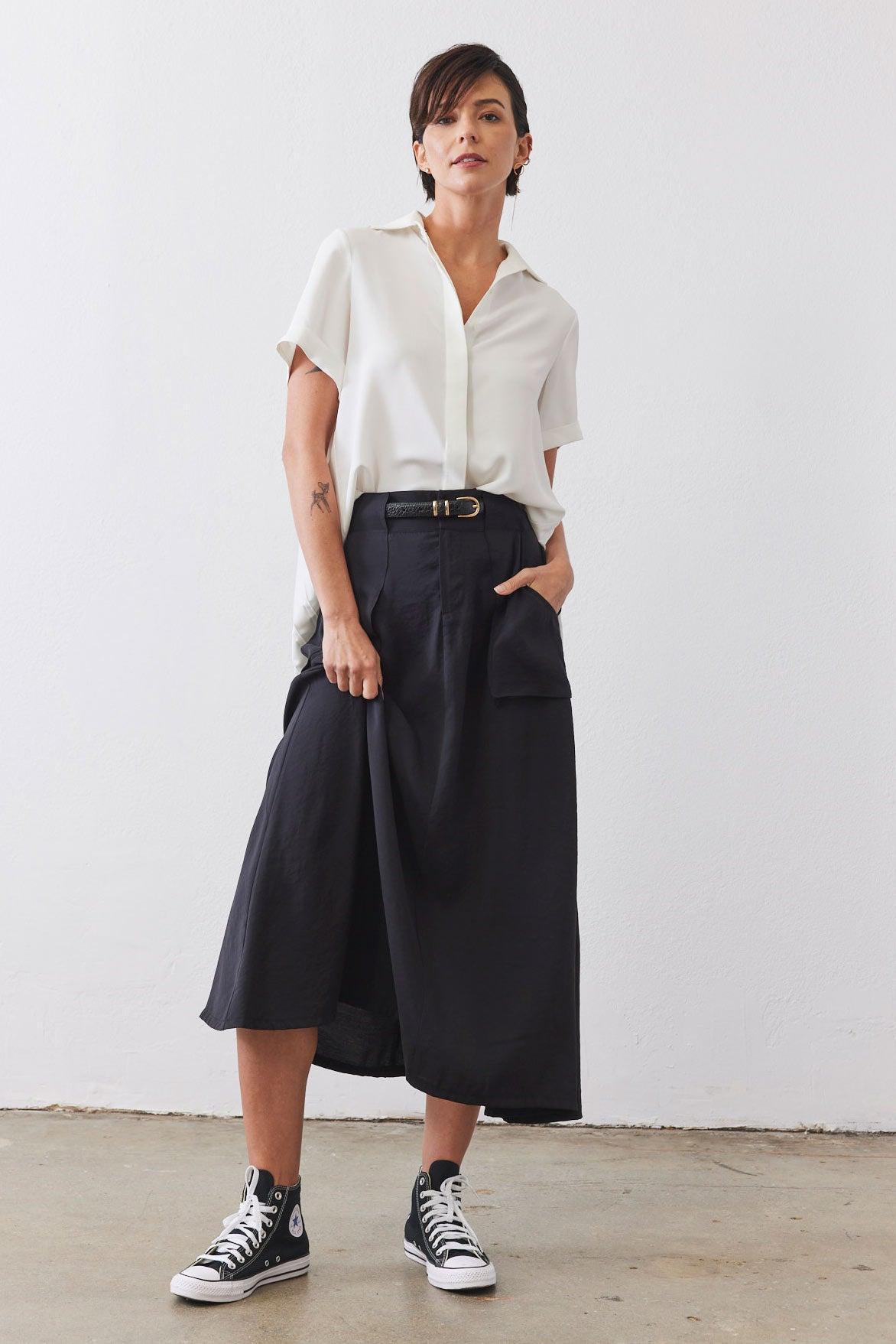 Light Poplin Utility Skirt Product Image