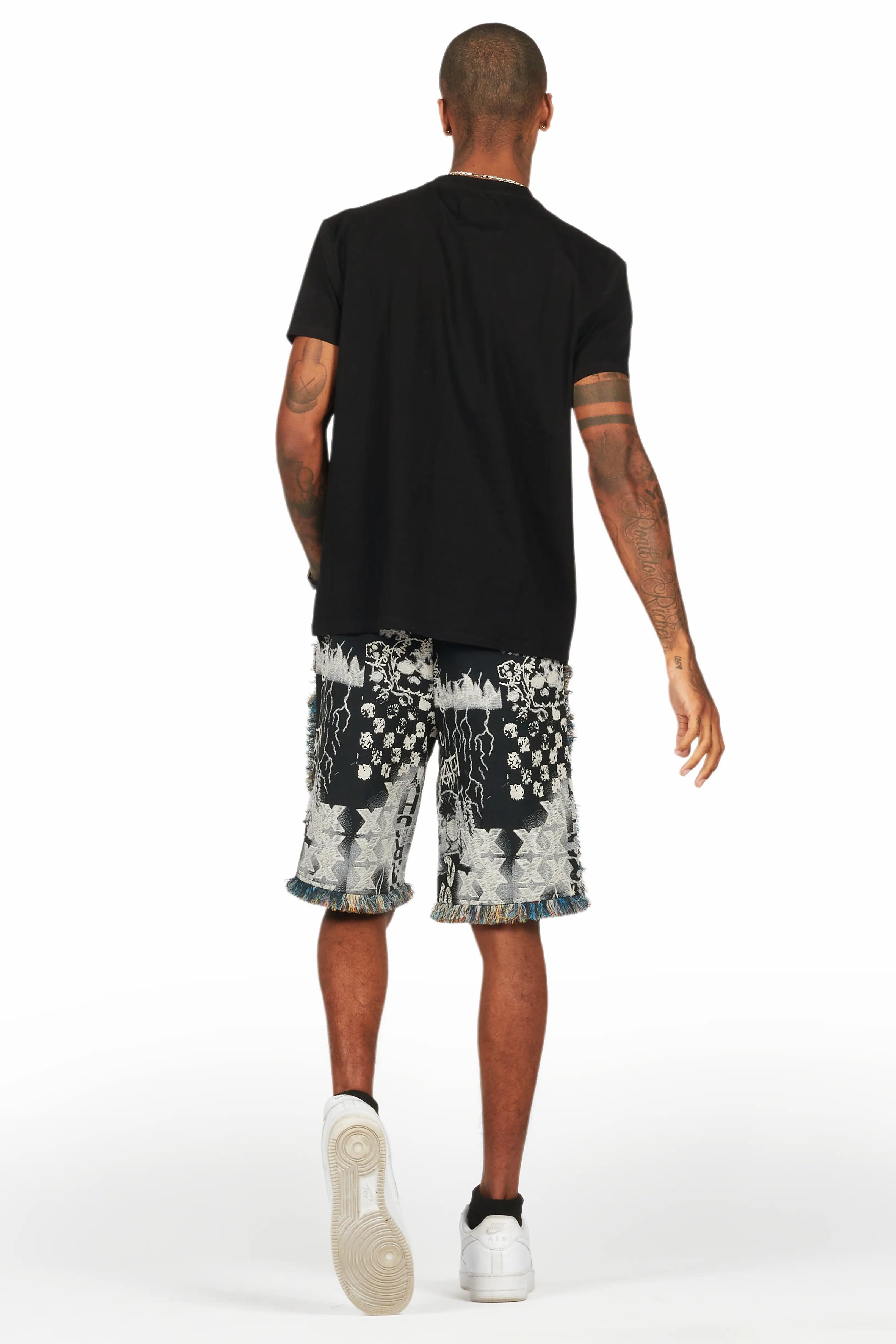 Tappy Black/White T-Shirt Short Set Male Product Image