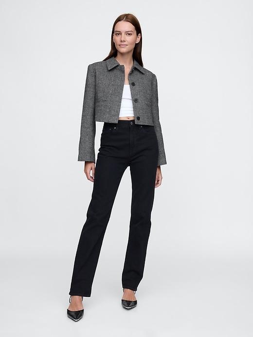 Herringbone Crop Jacket Product Image