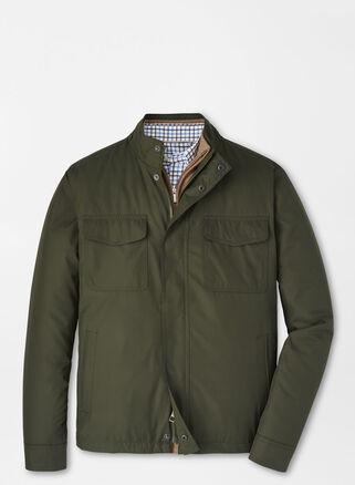 Peter Millar Mens Norfolk Bomber | Color: Dark Olive | Size: XXL Product Image