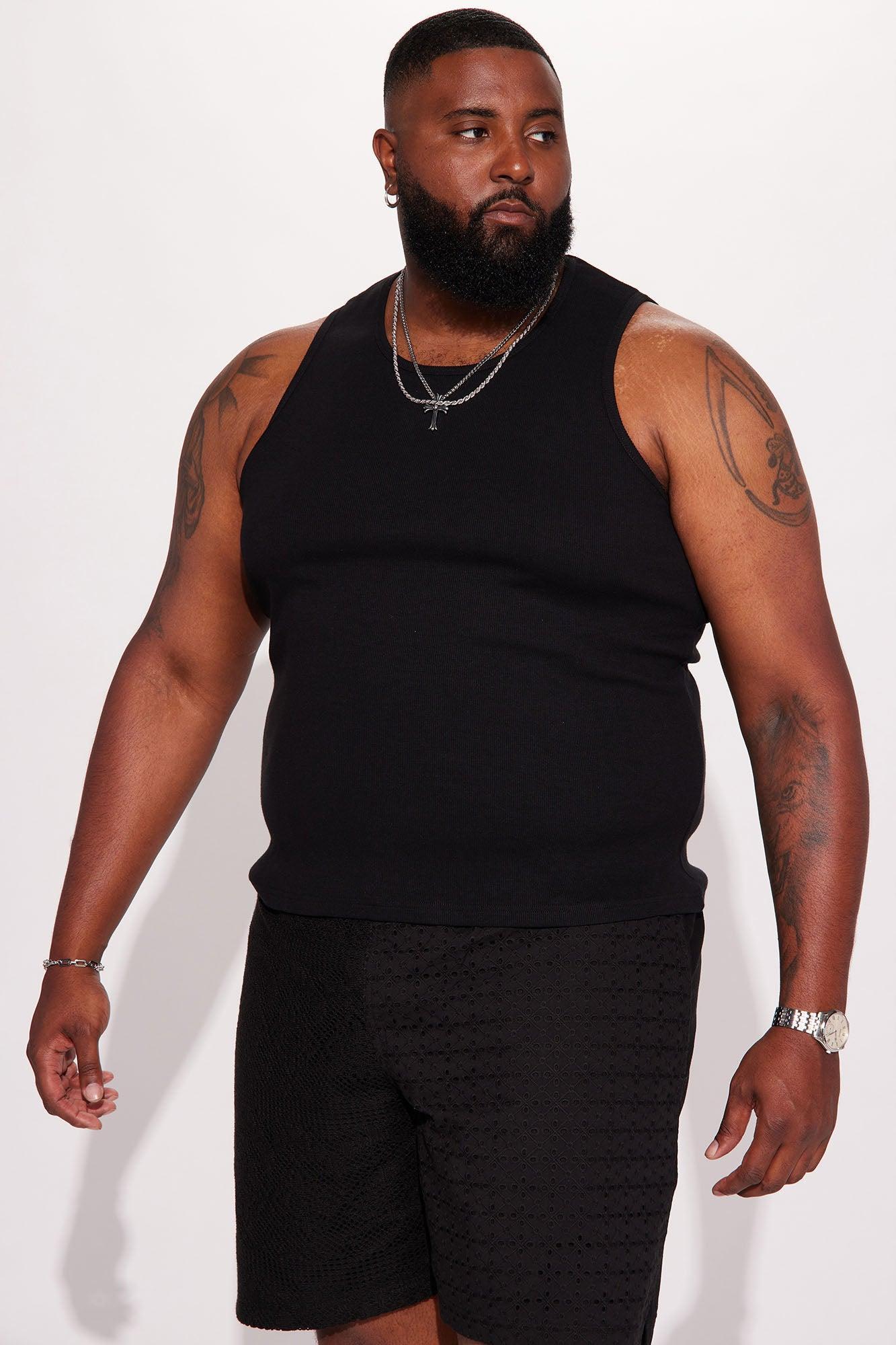 Classic Ribbed Tank Top - Black Product Image